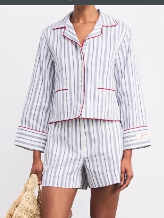 Sandro Tops - Sandro white and blue striped matching set